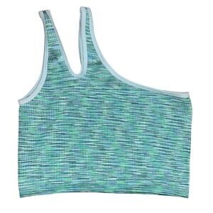 Offline by Aerie women’s Seamless Ribbed One Shoulder Longline Sports Bra medium